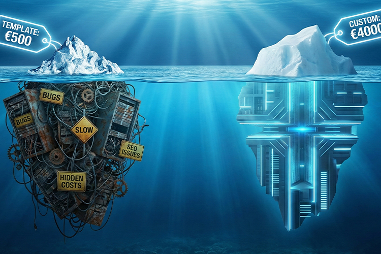 sito web su misura vs template