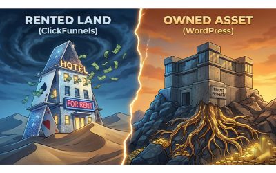 ClickFunnels vs WordPress: perché costruire il tuo business su un terreno in affitto è un suicidio economico